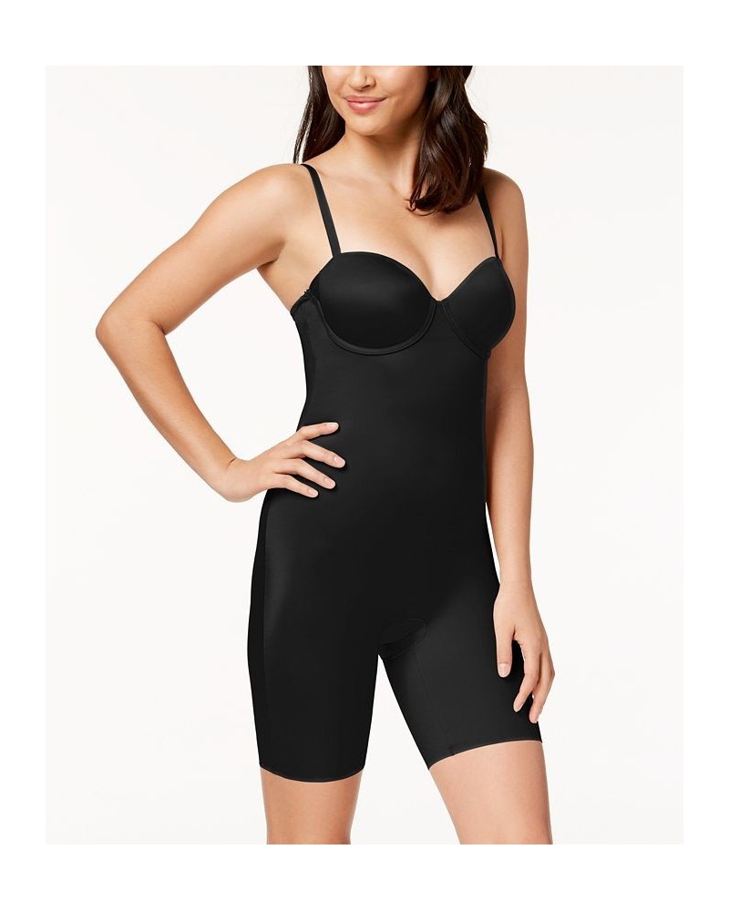 Suit Your Fancy Strapless Cupped Mid-Thigh Bodysuit Black $75.84 Shapewear