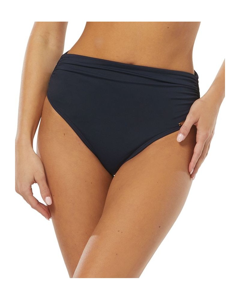 Women's Wrap Bikini Top & High-Waist Bottoms Blue $41.36 Swimsuits