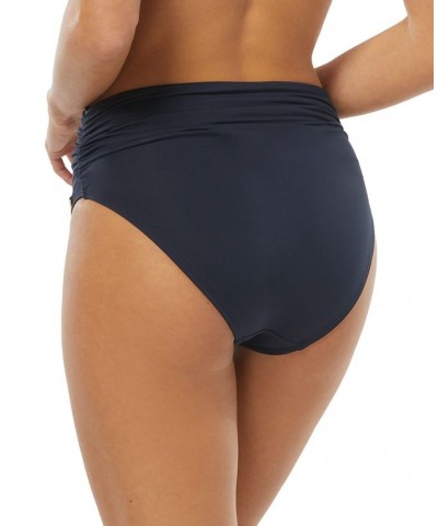 Women's Wrap Bikini Top & High-Waist Bottoms Blue $41.36 Swimsuits