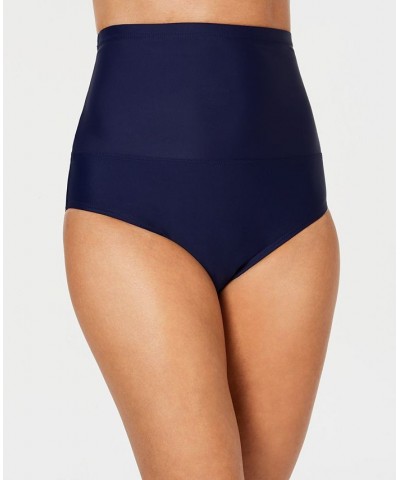 Women's Printed Adjustable Racerback Underwire Tankini Top & Tummy-Control Swim Bottoms Navy $27.49 Swimsuits