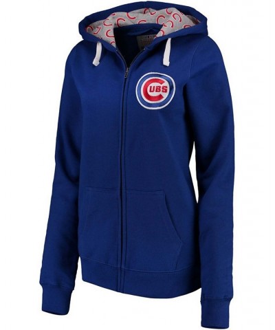 Women's Royal Chicago Cubs Line Drive Full-Zip Hoodie Royal $28.42 Sweatshirts