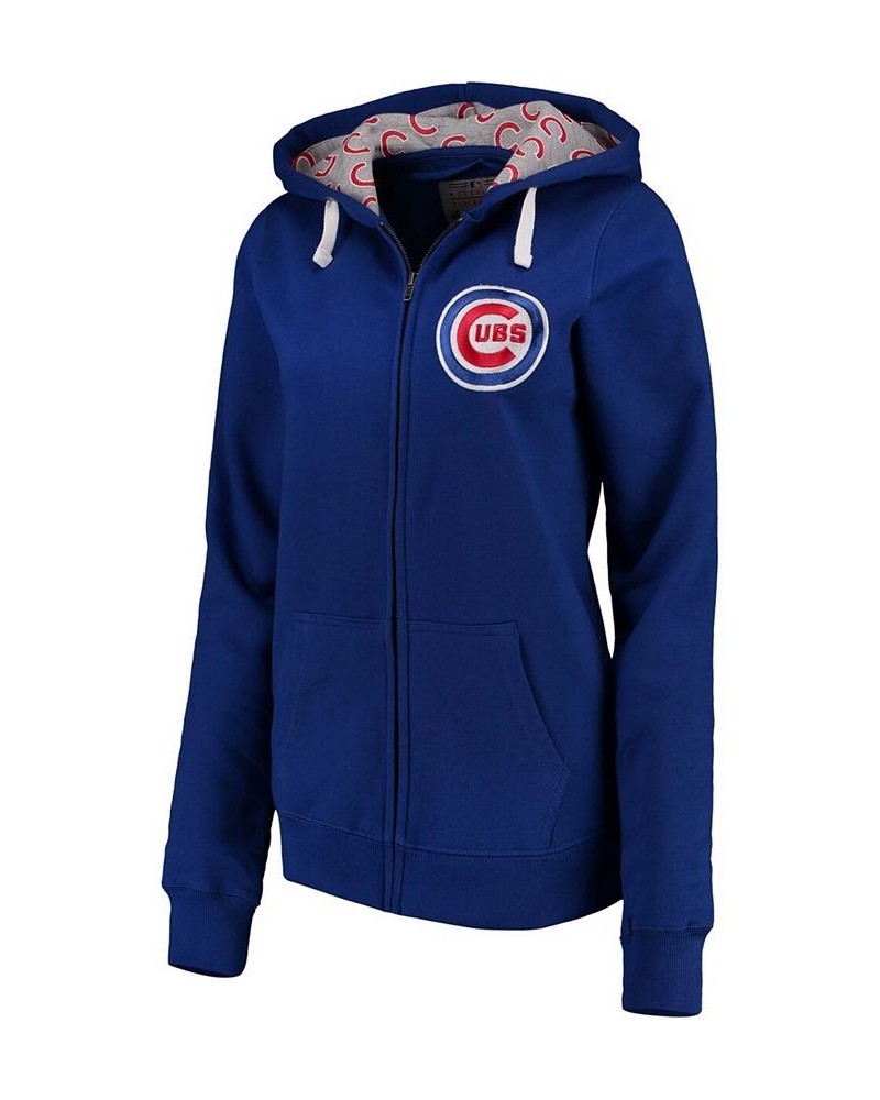 Women's Royal Chicago Cubs Line Drive Full-Zip Hoodie Royal $28.42 Sweatshirts