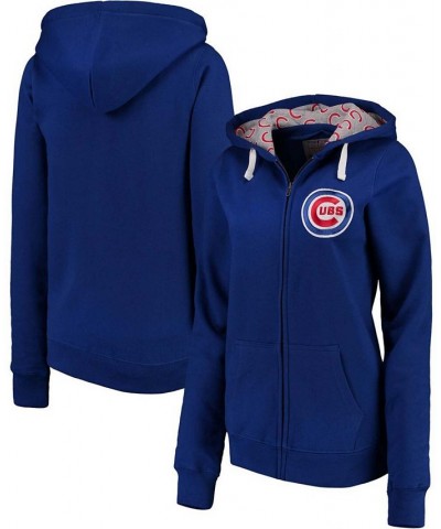 Women's Royal Chicago Cubs Line Drive Full-Zip Hoodie Royal $28.42 Sweatshirts