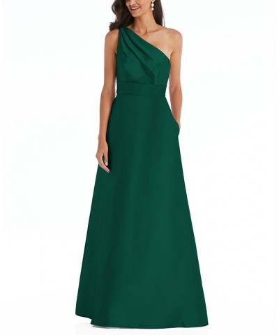 One-Shoulder Gown Green $112.05 Dresses