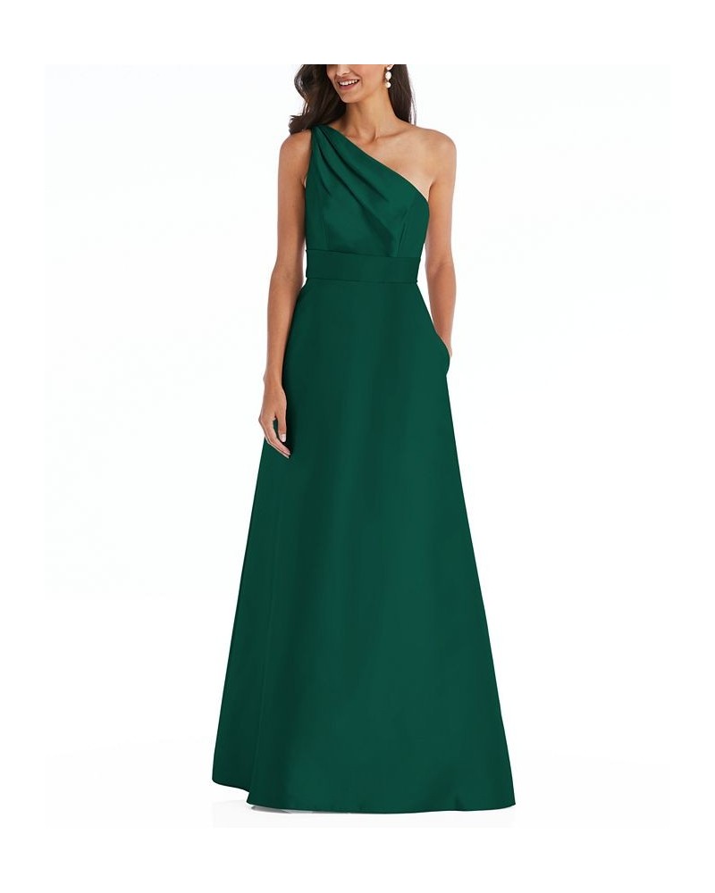 One-Shoulder Gown Green $112.05 Dresses