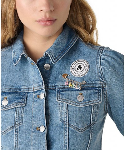 Women's Denim Jacket With KLP Pins Bluestar $38.85 Jackets