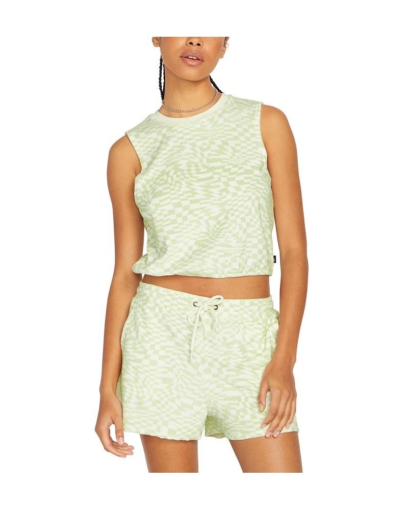 Juniors' Lived In Terry Printed Shorts Sage $29.58 Shorts