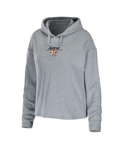 Women's Heather Gray Houston Astros Logo Pullover Hoodie and Pants Sleep Set Heather Gray $39.60 Pajama