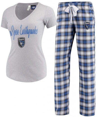 Women's Royal and Gray San Jose Earthquakes Forge Flannel Set Royal, Gray $24.75 Pajama