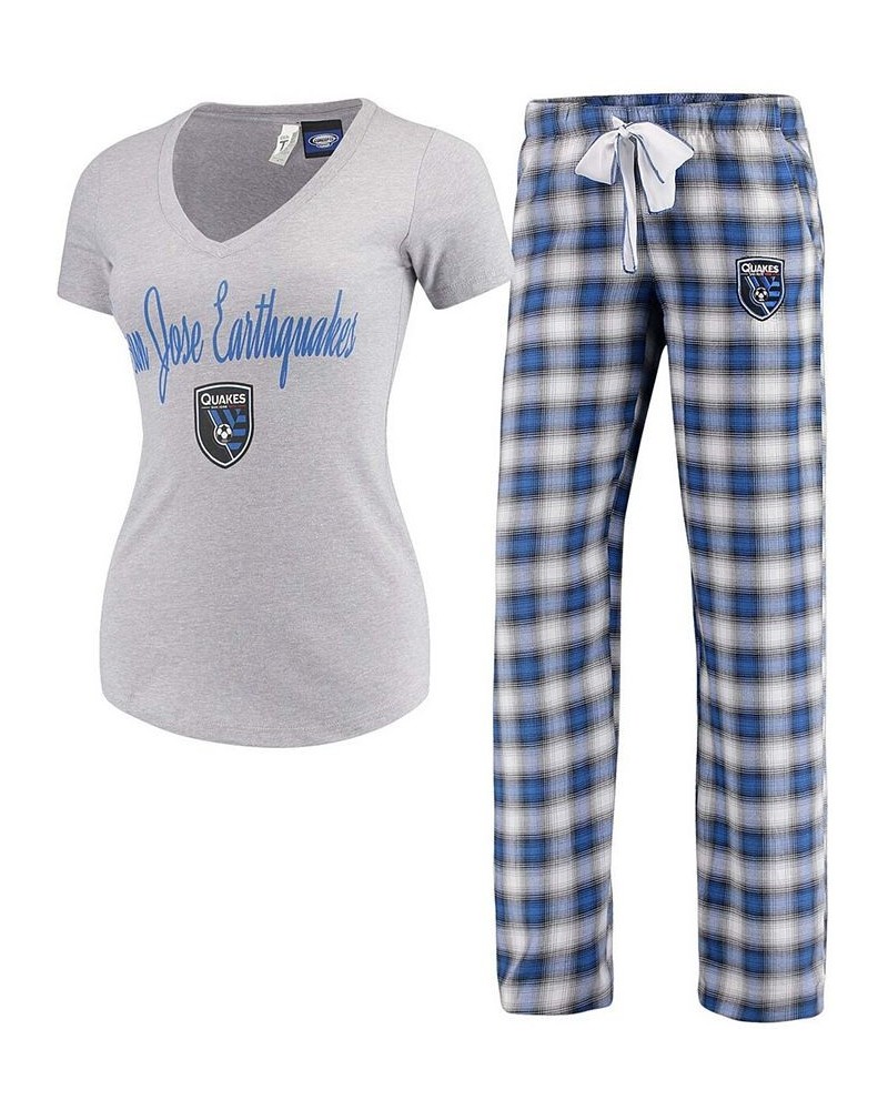 Women's Royal and Gray San Jose Earthquakes Forge Flannel Set Royal, Gray $24.75 Pajama