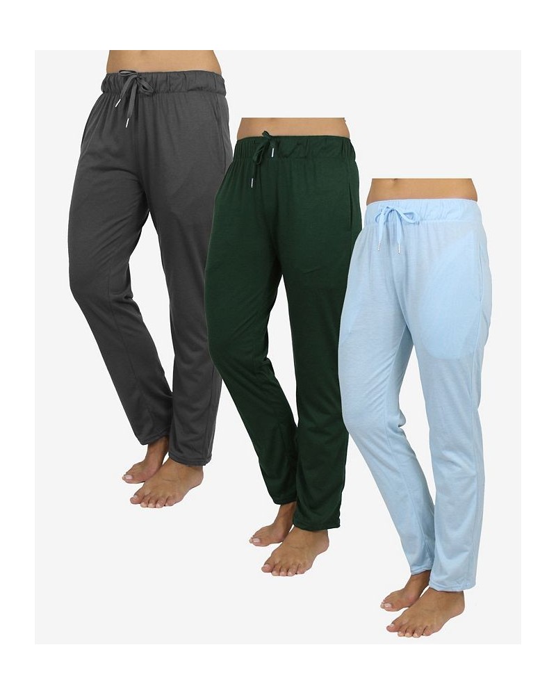 Women's Loose Fit Classic Lounge Pants Pack of 3 Charcoal, Hunter, Blue $36.57 Pants