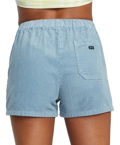 Juniors' Daylight Cotton High-Rise Zip-Fly Shorts Dusty Blue $34.20 Shorts