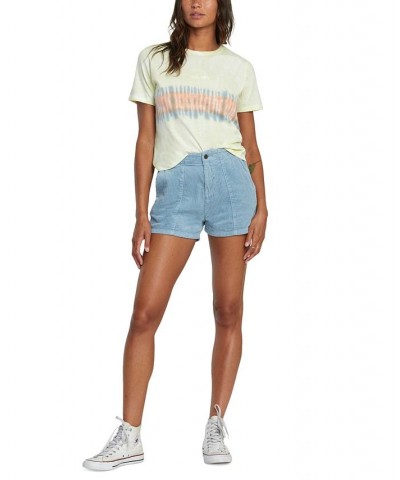 Juniors' Daylight Cotton High-Rise Zip-Fly Shorts Dusty Blue $34.20 Shorts