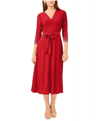 Petite Embellished Midi Dress Cc Red $29.15 Dresses