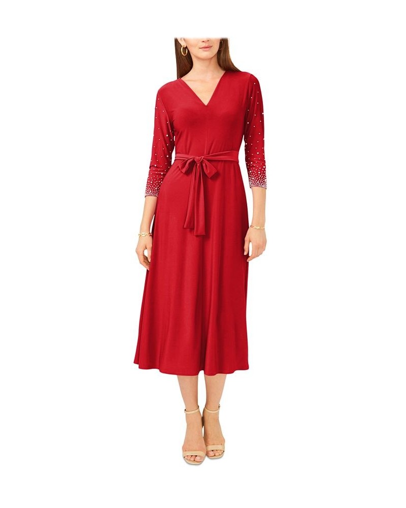 Petite Embellished Midi Dress Cc Red $29.15 Dresses