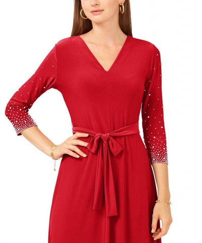 Petite Embellished Midi Dress Cc Red $29.15 Dresses