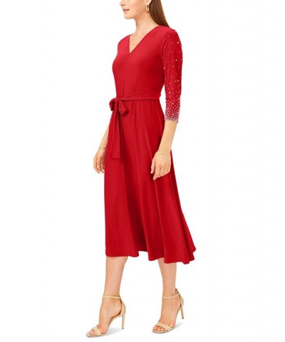 Petite Embellished Midi Dress Cc Red $29.15 Dresses