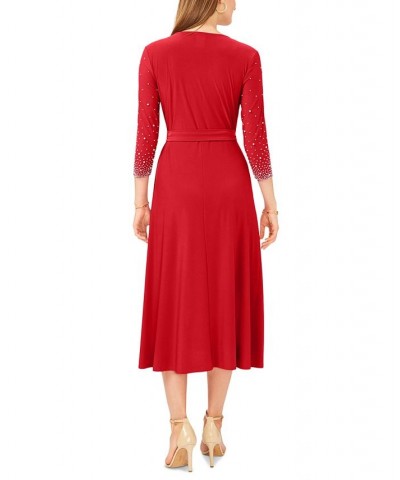 Petite Embellished Midi Dress Cc Red $29.15 Dresses