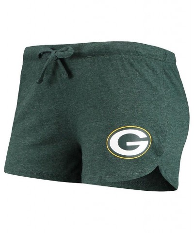 Women's Green Green Bay Packers Meter Knit Long Sleeve Raglan Top and Shorts Sleep Set Green $35.69 Pajama