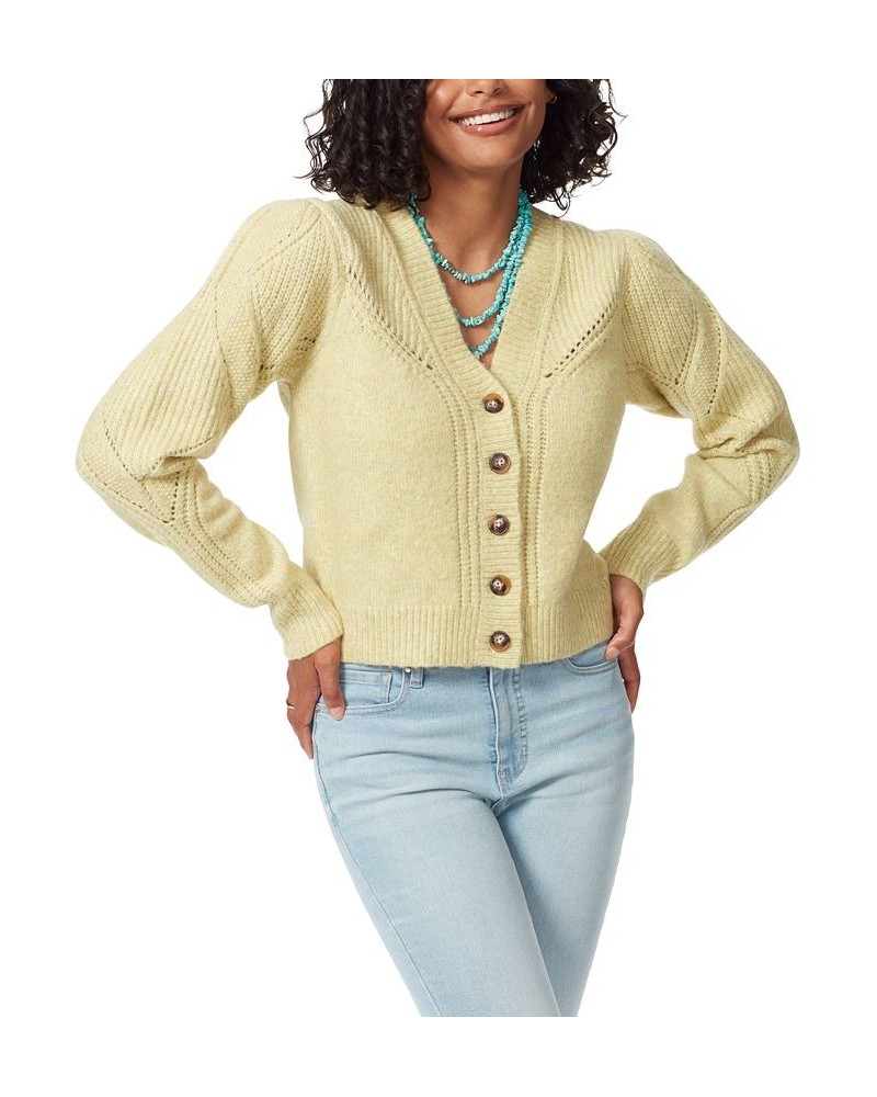 Sam Edelmen Women's Julietta Puff-Sleeve Cardigan Green $32.56 Sweaters