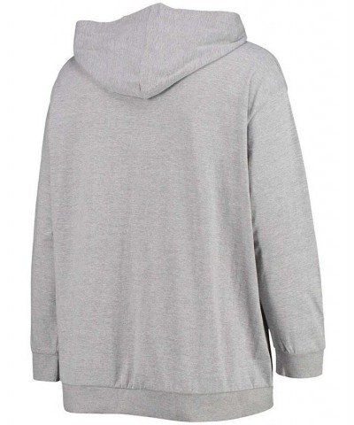 Women's Plus Size Heathered Gray Cleveland Browns Lace-Up Pullover Hoodie Heathered Gray $30.55 Sweatshirts