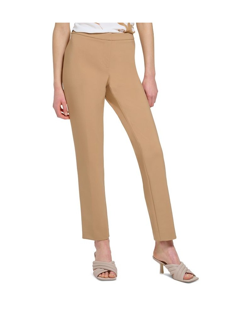 Petite Infinite Stretch Slim-Leg Ankle Pants Luggage $32.70 Pants