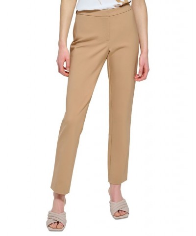 Petite Infinite Stretch Slim-Leg Ankle Pants Luggage $32.70 Pants