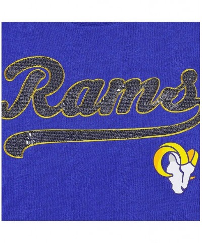 Women's Royal Los Angeles Rams Justine Long Sleeve Tunic T-shirt Royal $39.41 Tops