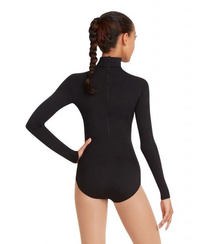 Turtleneck Long Sleeve Leotard White $18.25 Tops