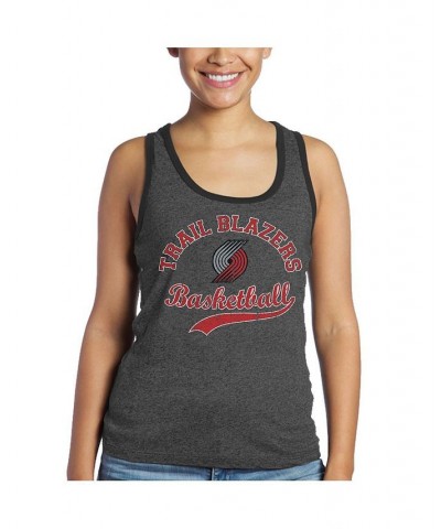 Women's Threads Damian Lillard Black Portland Trail Blazers Name and Number Tri-Blend Tank Top Black $26.31 Tops