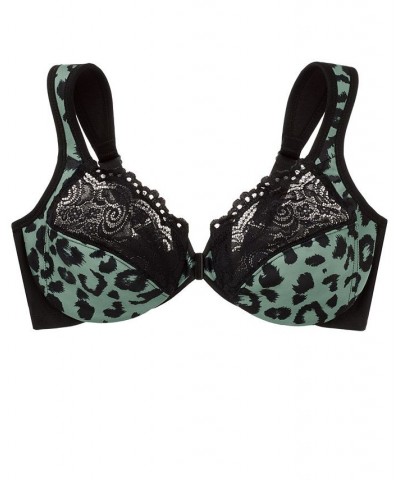 Women's Full Figure Plus Size Wonderwire Front Close Bra Centennial Leopard $24.18 Bras