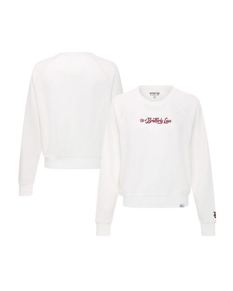 Women's Cream Philadelphia 76ers 2022/23 City Edition '76 Originals' Ashlyn Pullover Sweatshirt Cream $60.00 Sweatshirts