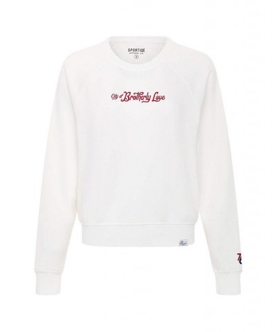 Women's Cream Philadelphia 76ers 2022/23 City Edition '76 Originals' Ashlyn Pullover Sweatshirt Cream $60.00 Sweatshirts