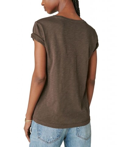 Women's No Rain No Flowers Crewneck Top Turkish Coffee $25.74 Tops