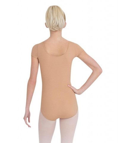 Short Sleeve Leotard Tan/Beige $20.70 Tops