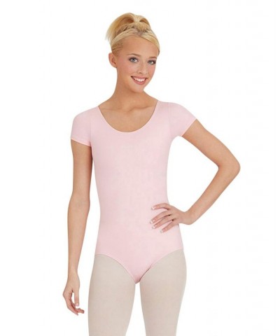 Short Sleeve Leotard Tan/Beige $20.70 Tops