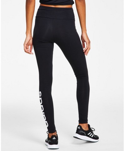 Women's Linear-Logo Full Length Leggings XS-4X Black $23.20 Pants