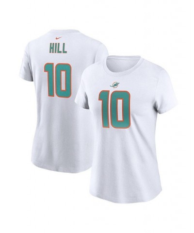 Women's Tyreek Hill White Miami Dolphins Player Name and Number T-shirt White $21.50 Tops