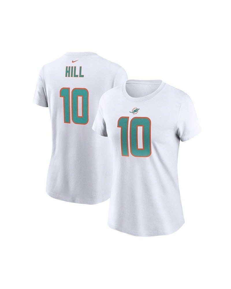 Women's Tyreek Hill White Miami Dolphins Player Name and Number T-shirt White $21.50 Tops