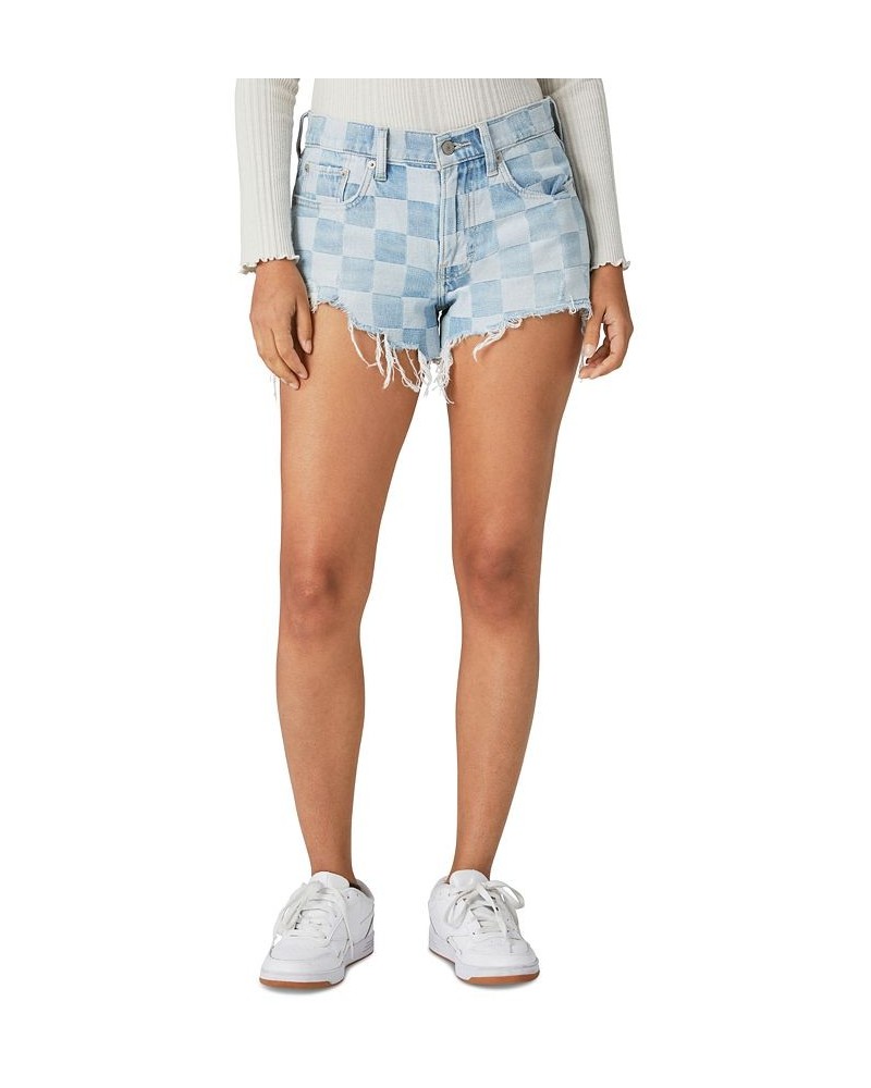 Women's Mid-Rise Distressed Denim Shorts Speedway $37.59 Shorts