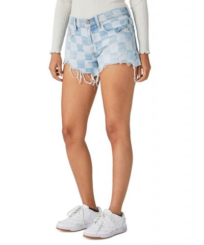 Women's Mid-Rise Distressed Denim Shorts Speedway $37.59 Shorts