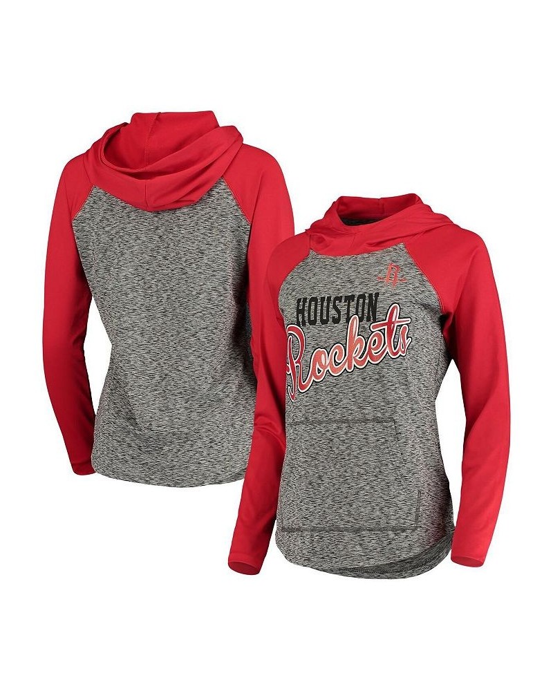 Women's Gray and Red Houston Rockets Championship Ring Raglan Pullover Hoodie Gray, Red $31.68 Sweatshirts