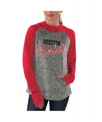 Women's Gray and Red Houston Rockets Championship Ring Raglan Pullover Hoodie Gray, Red $31.68 Sweatshirts