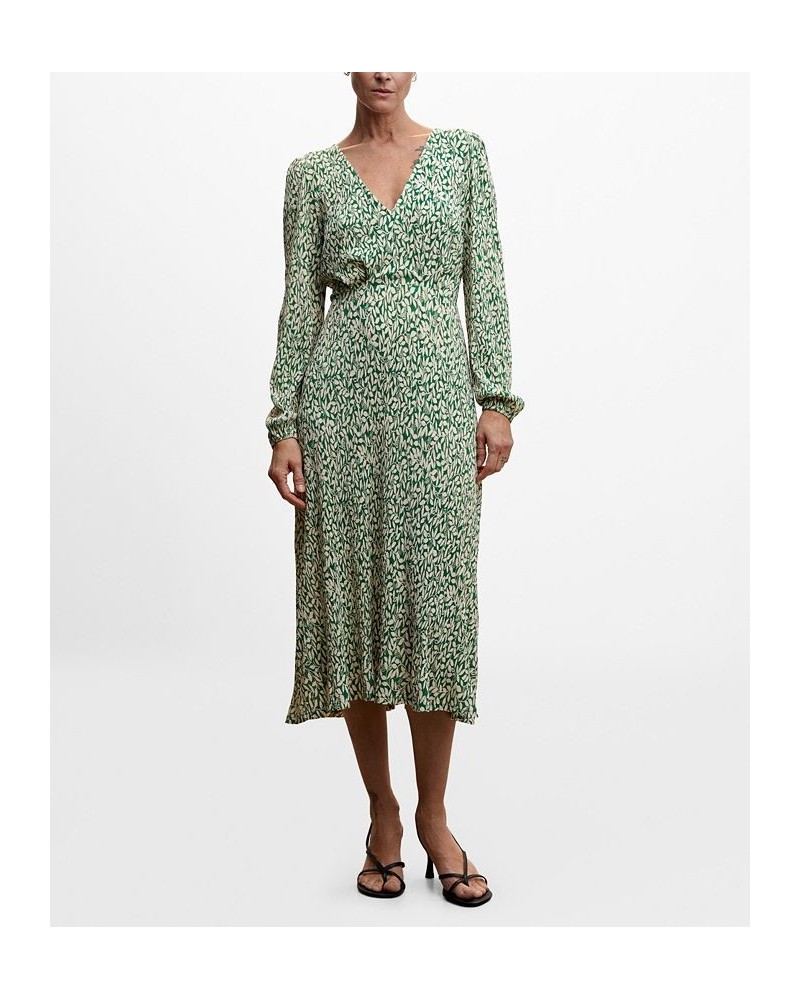 Women's Textured Printed Dress Green $33.59 Dresses