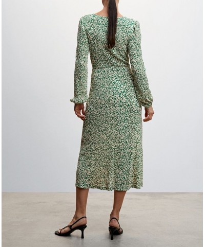 Women's Textured Printed Dress Green $33.59 Dresses