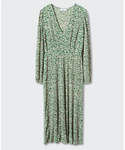 Women's Textured Printed Dress Green $33.59 Dresses