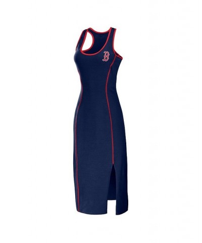 Women's Navy Boston Red Sox Racerback Tank Midi Dress Navy $36.75 Dresses