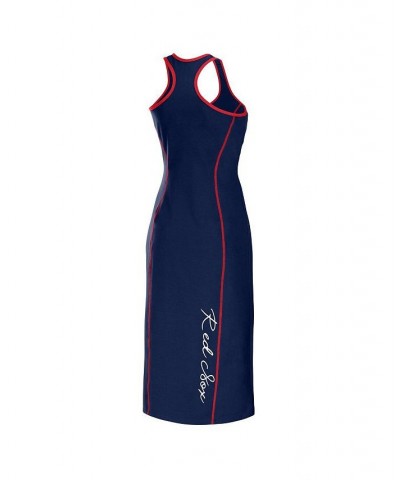 Women's Navy Boston Red Sox Racerback Tank Midi Dress Navy $36.75 Dresses