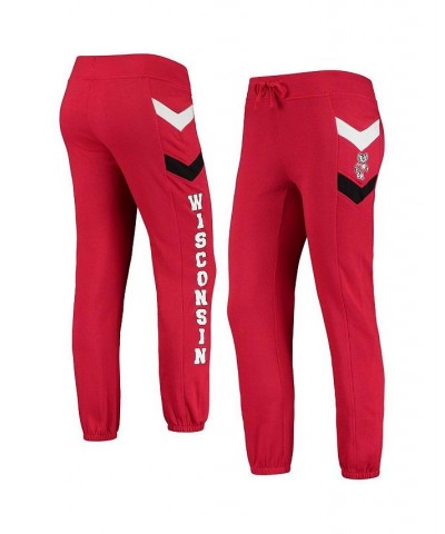 Women's Red Wisconsin Badgers Kripke Chevron Jogger Pants Red $27.49 Pants