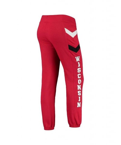 Women's Red Wisconsin Badgers Kripke Chevron Jogger Pants Red $27.49 Pants